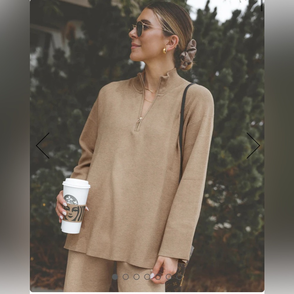 Splendid x Cella Jane Half Zip Ribbed Sweater